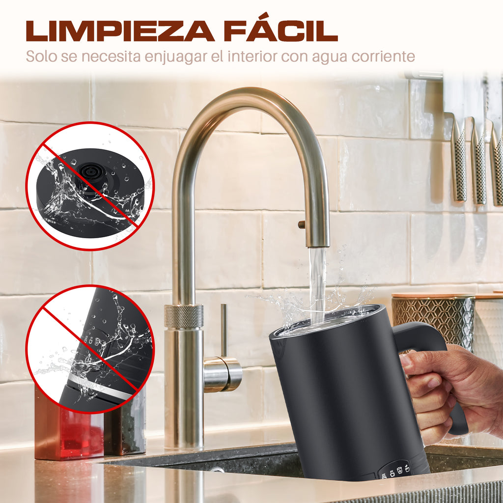 Espumador de Leche Eléctrico Mera House 4 en 1, 600ml 400W,
