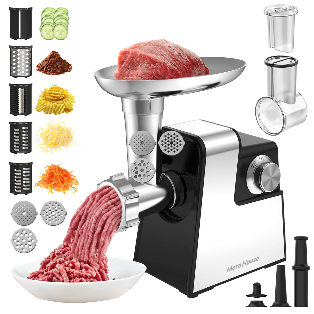 Picadora De Carne Y Cortador De Verduras Electrico 2 En 1