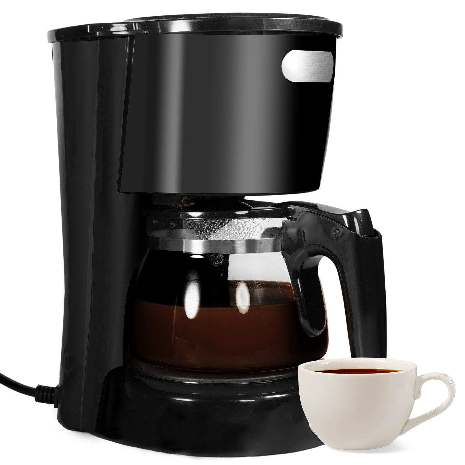 Mera House Cafetera de Goteo Eléctrica 6 Tazas con Filtro Permanente, Función Antigoteo, Mantenimiento de Calor y Control de Intensidad – 600W, 0.6L, Compacta y Práctica