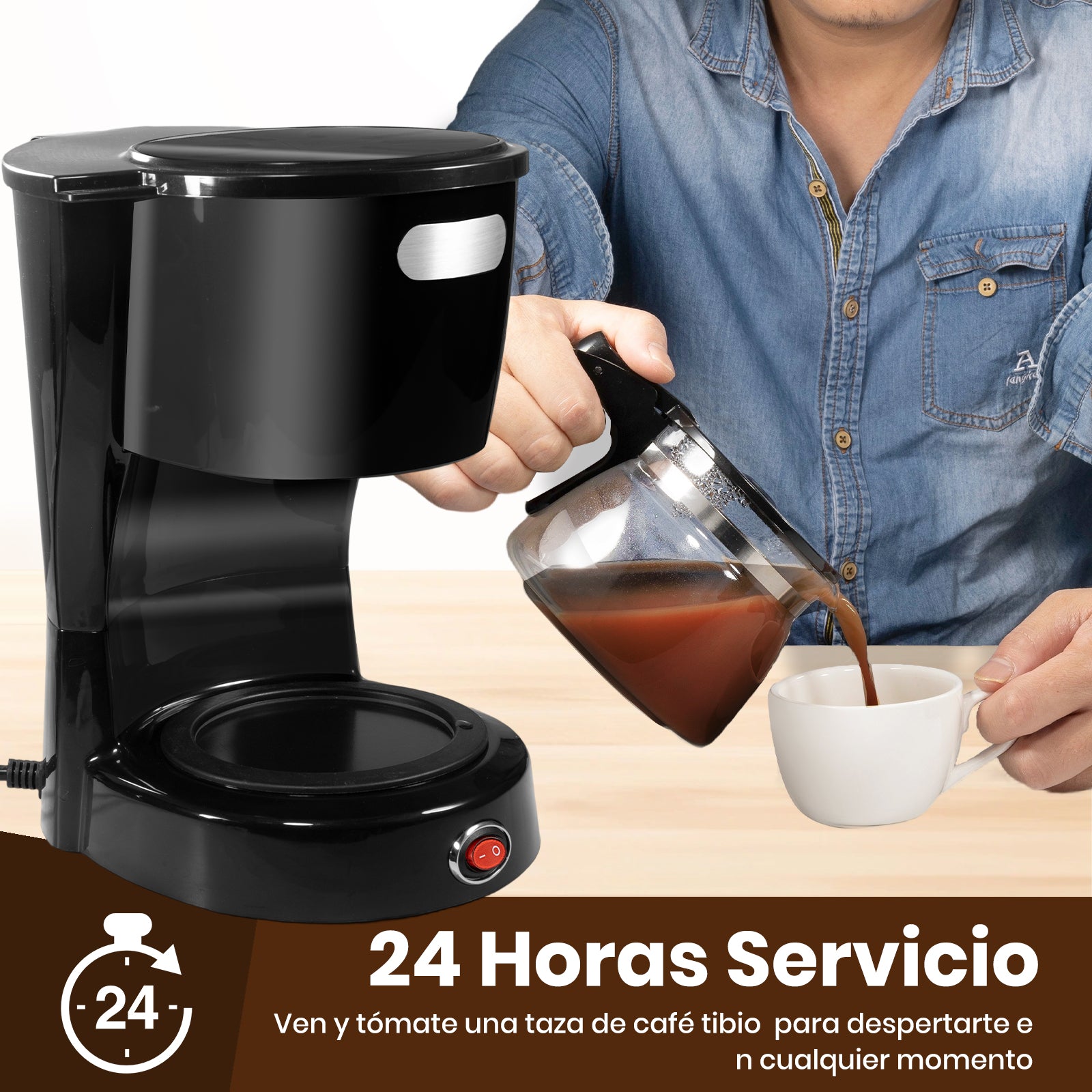 Mera House Cafetera de Goteo Eléctrica 6 Tazas con Filtro Permanente, Función Antigoteo, Mantenimiento de Calor y Control de Intensidad – 600W, 0.6L, Compacta y Práctica