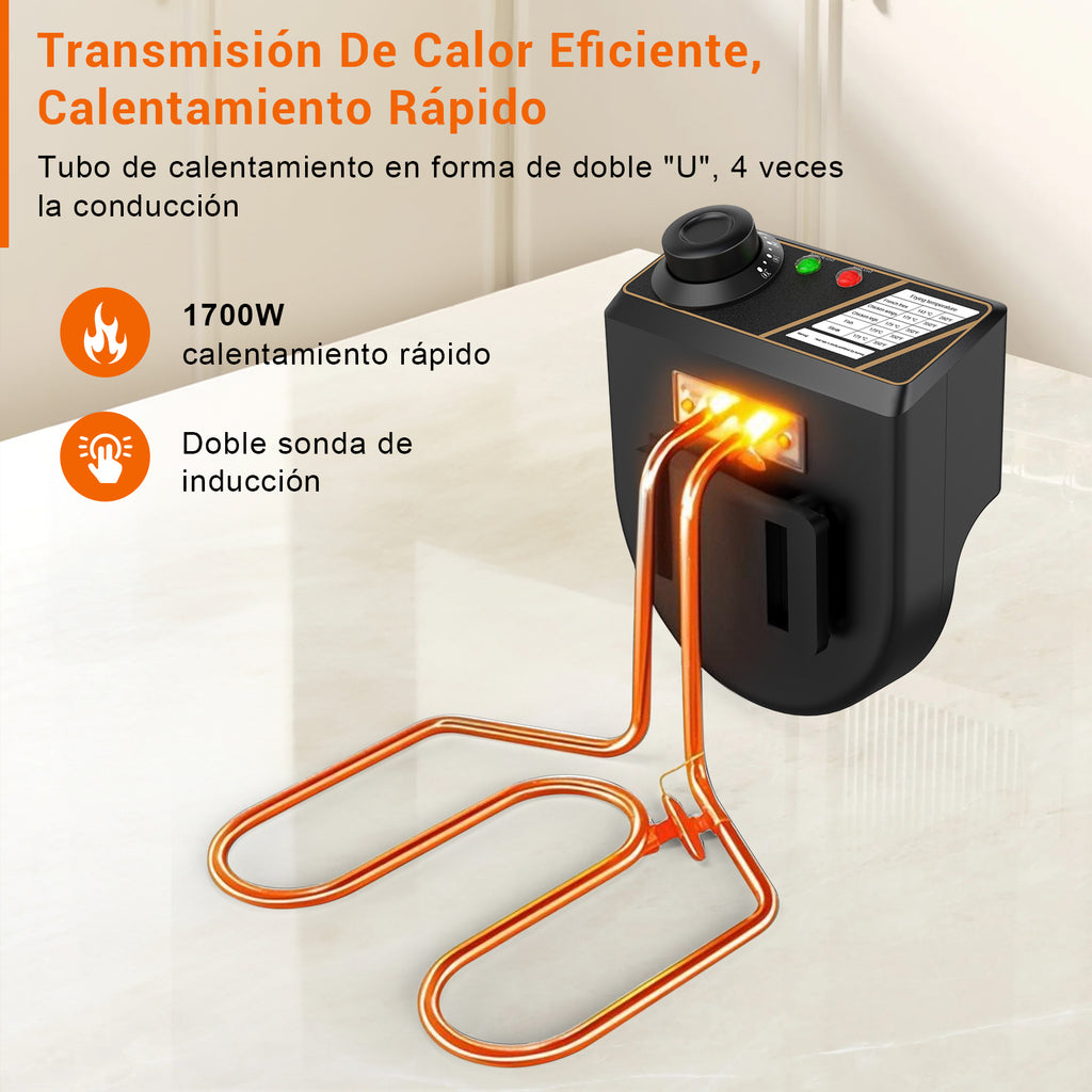 Mera House Freidora Eléctrica 5L 1400W Acero Inoxidable - Temperatura Constante | Incluye Colador y Divisor | Seguridad Antisobrecarga