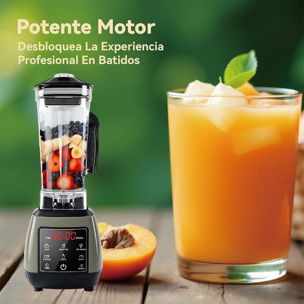 Mera House Licuadora Profesional 1600W 2.2L – Blender Digital Portátil con 6 Programas Auto-iQ, Pantalla Táctil, Tecnología de Pulso, 9 Velocidades, 6 Cuchillas y 2 Vasos – Ideal para Frappe/Smoothies