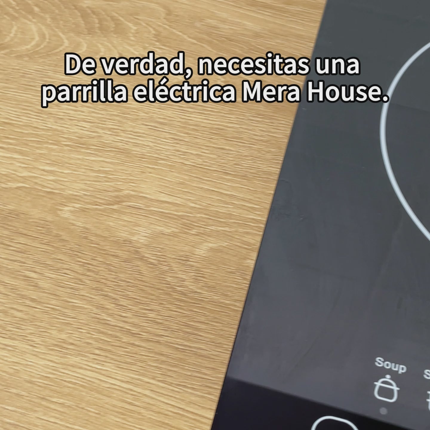 Parrilla Eléctrica Inducción2200w Control Tactil Color Negro